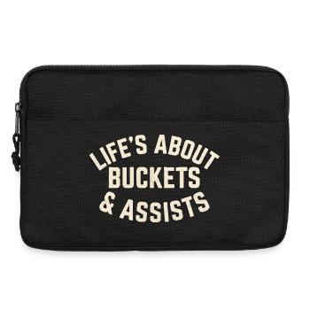 Basketball Life's About Buckets And Assists Baller - Laptop bag 13" - black - Front