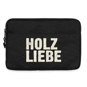Holzliebe - Vintage Retro Design für Schreiner - Laptoptasche 13" - Schwarz - Vorne