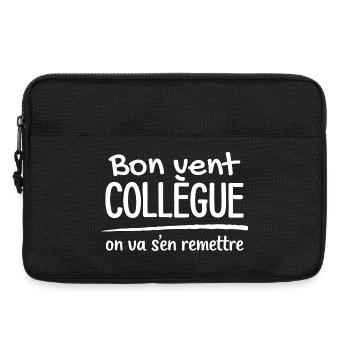 Bon Vent Collègue Humour Travail Départ Drôle - Sacoche pour ordinateur portable 13 pouces - noir - Devant