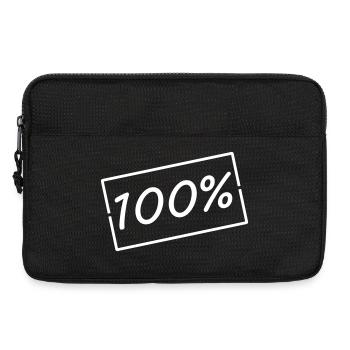 100% Fokus Grafik - Laptoptasche 13" - Schwarz - Vorne