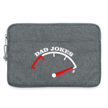 Dad Jokes Meter Tee Design - Laptop bag 13" - heather grey - Front