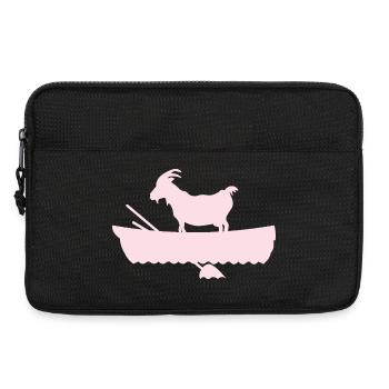 G.O.A.T. Goat in Boat Pink - Laptop bag 13" - black - Front
