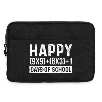 Happy Math Days Typography Tee - Laptop bag 13" - black - Front