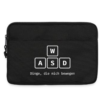 Dinge die mich bewegen PC WASD Tasten Tastatur - Laptoptasche 13" - Schwarz - Vorne