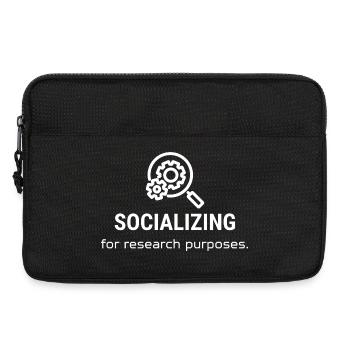 Socializing – For Research Purposes - Laptop bag 13" - black - Front