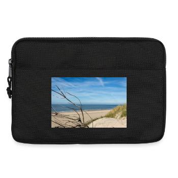 Dänische Nordsee-Idylle: Strand von Søndervig - Laptoptasche 13" - Schwarz - Vorne