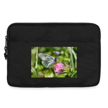 Tree White Butterfly on Blossom - Laptop bag 13" - black - Front