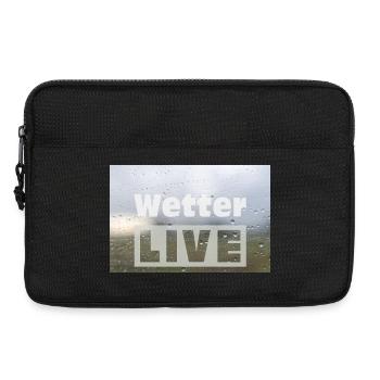 Wetter LIVE – Minimalistisches Regen Poster - Laptoptasche 13" - Schwarz - Vorne