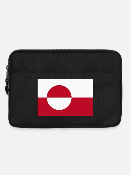 Grönländische Flagge – grönländische Flagge - Laptoptasche 13" - Schwarz