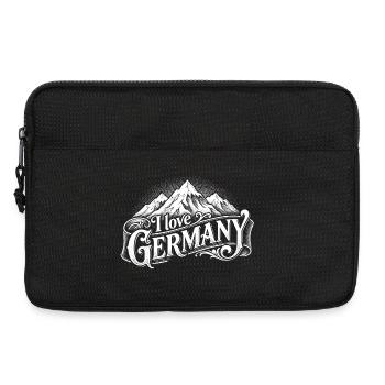 I love Germany, logo white - Laptop bag 13" - black - Front