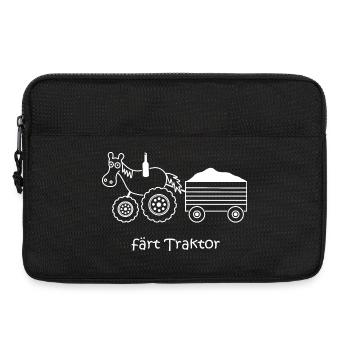 färt traktor, lustiges Pferd, Landwirt, Bauer - Laptoptasche 13" - Schwarz - Vorne