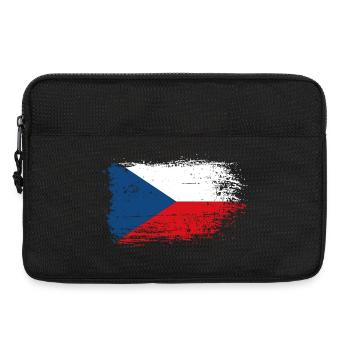 Drapeau tchèque Brush Splash - Sacoche pour ordinateur portable 13 pouces - noir - Devant