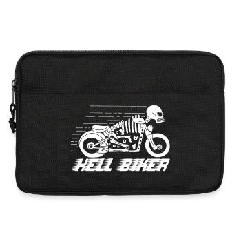 Motorcycle skeleton white - Laptop bag 13" - black - Front