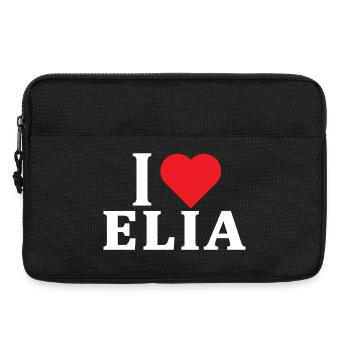 t-shirt I love Elia t-shirt gift idea - Laptop bag 13" - black - Front