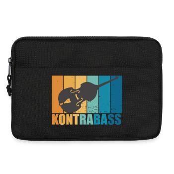 Kontrabass Vintage Instrument Musiker Geschenk - Laptoptasche 13" - Schwarz - Vorne