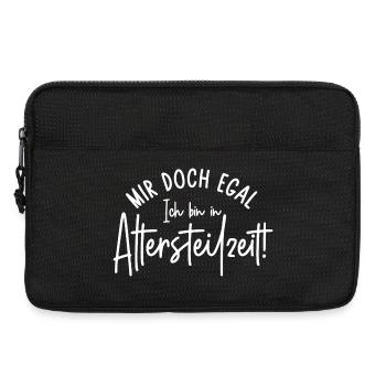 Mir doch egal Ich bin in Altersteilzeit - Laptoptasche 13" - Schwarz - Vorne