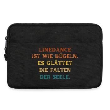 Linedance glättet wie Bügeln die Falten der Seele - Laptoptasche 13" - Schwarz - Vorne