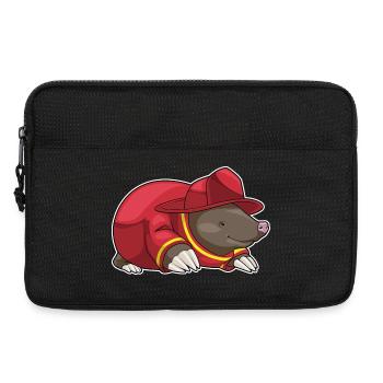 Mole Firefighter Fire Helmet Fire Brigade - Laptop bag 13" - black - Front