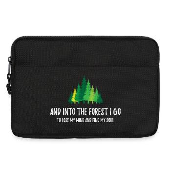 Und in den Wald gehe ich - Laptoptasche 13" - Schwarz - Vorne