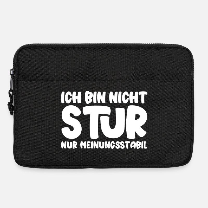 Ich bin nicht stur nur meinungsstabil - Laptoptasche 13" - Schwarz