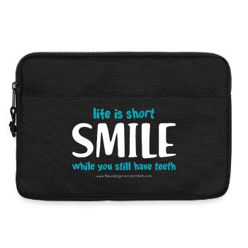 Smile (dark) - Laptop bag 13" - black - Front