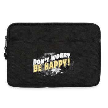 DON'T WORRY BE HAPPY neg BACKGROUND stormy - Laptop bag 13" - black - Front