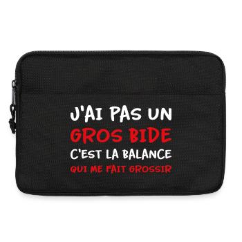 J’ai pas un gros bide la balance qui fait grossir - Sacoche pour ordinateur portable 13 pouces - noir - Devant