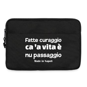 t-shirt Napoli t-shirt Neapolitan proverb - Laptop bag 13" - black - Front