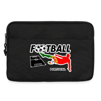 La fièvre du football au Portugal - Sacoche pour ordinateur portable 13 pouces - noir - Devant