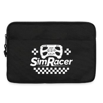 Sim Racer Gamer Sim Racing Steering Wheel Icon Graphic - Laptop bag 13" - black - Front