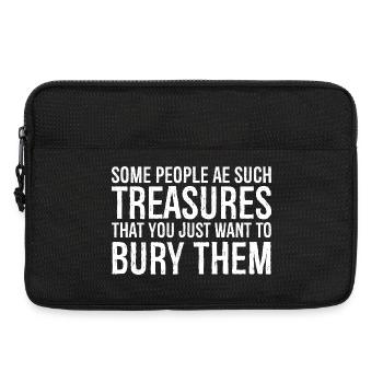 Certaines personnes sont de tels trésors que vous voulez juste - Sacoche pour ordinateur portable 13 pouces - noir - Devant
