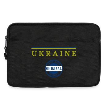Ukrainische Flagge, ich liebe die Ukraine - Laptoptasche 13" - Schwarz - Vorne