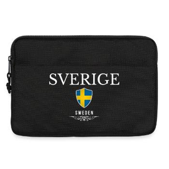 Swedish patriot, minimalist sleek design - Laptop bag 13" - black - Front