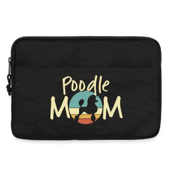 Pudel Mama Retro Sonnenuntergang Design - Laptoptasche 13" - Schwarz - Vorne