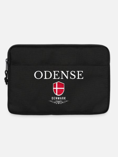 Odense, Dänemark, Odense-Souvenir - Laptoptasche 13" - Schwarz