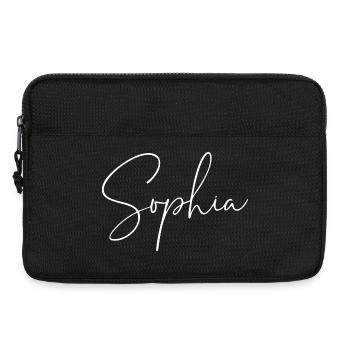 Sophia / Handwriting Design (White) - Laptop bag 13" - black - Front