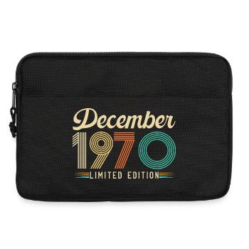 Décembre 1970 Anniversaire Vintage Rétro Cadeau - Sacoche pour ordinateur portable 13 pouces - noir - Devant