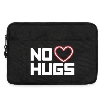 No Hugs Bitte Abstand Halten Umarmung Anti Social - Laptoptasche 13" - Schwarz - Vorne