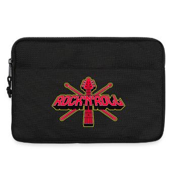 Rock 'n' Roll Gitarre und Drumsticks Emblem - Laptoptasche 13" - Schwarz - Vorne