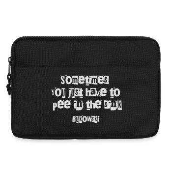 Charles Bukowski quote  - Laptop bag 13" - black - Front