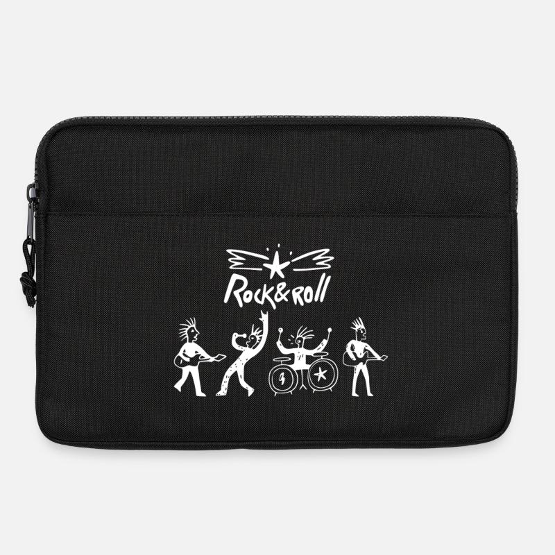 Rock-and-Roll-Band-Sketch - Laptoptasche 13" - Schwarz