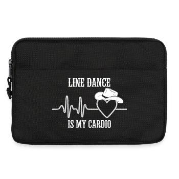Line Dance Cardio Heart Logo - Sacoche pour ordinateur portable 13 pouces - noir - Devant