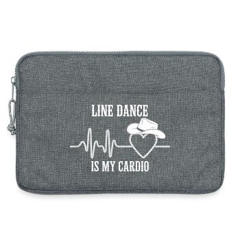 Line Dance Cardio Herz Logo - Laptoptasche 13" - Grau meliert - Vorne