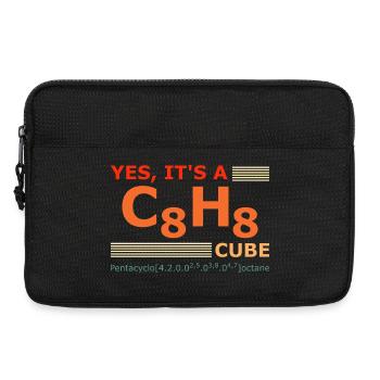 C8H8 Cubane – Yes it's a Cube retro Chemie - Laptoptasche 13" - Schwarz - Vorne
