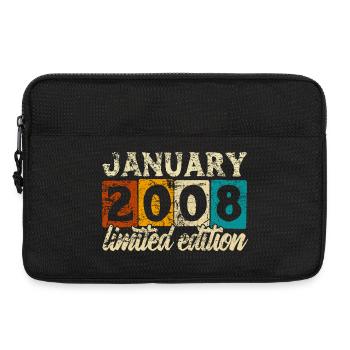 Limited Edition January 2008 Geburtstag Geschenk - Laptoptasche 13" - Schwarz - Vorne