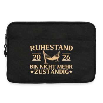 Ruhestand 2026 Abschiedsgeschenk Rente - Laptoptasche 13" - Schwarz - Vorne
