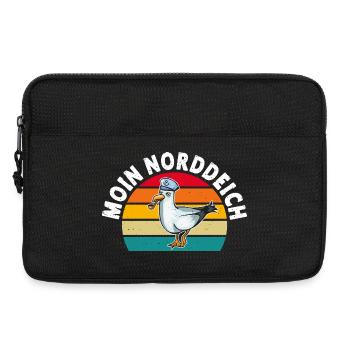 Nordsee Urlaub MOIN NORDDEICH Lustiges - Laptoptasche 13" - Schwarz - Vorne