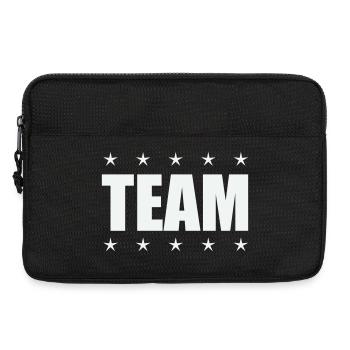 Équipe avec des stars - Sacoche pour ordinateur portable 13 pouces - noir - Devant