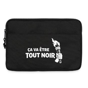 Es wird ganz schwarz sein - Laptoptasche 13" - Schwarz - Vorne