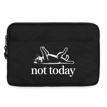 Katzen Spruch Not Today Büro Cat Homeoffice Katze - Laptoptasche 13" - Schwarz - Vorne